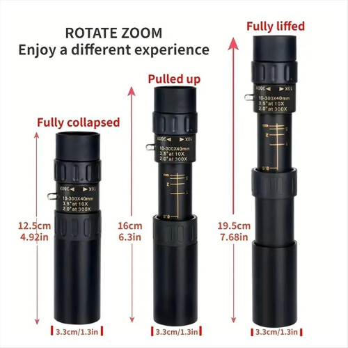 Professional HD Monocular Telescope 10-300x Zoom L 2