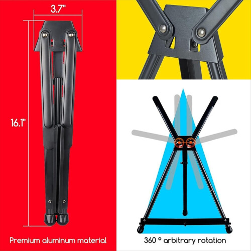 1Pcs Tabletop Easels, Metal Easel Stand for Painti 2