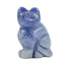 Decorazioni per gatti Decorazioni intagliate a mano Design adorabile Statuetta di gattino in avventurina verde Forma di gatto portafortuna Scultura