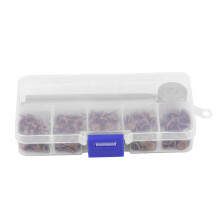 DIY-set voor het versieren van tassen met klinknagels, messing klinknagels met strass-steentjes, bevestigingsgereedschap inbegrepen, oogjesset