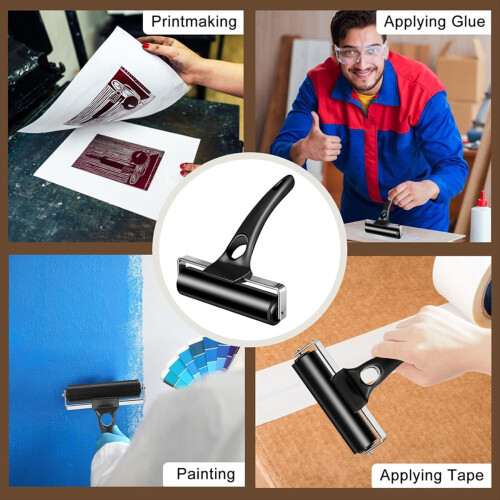 3 Pieces Rubber Roller 4.7 Inch Suitable for Adhes 1