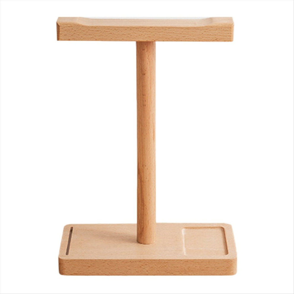 T-Shape Wooden Headset Stand - Desk Headphone Hold 4853967090678