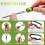 12Pcs Bit Holder Key Chain 1/4Inch Hex Shank Screw 6
