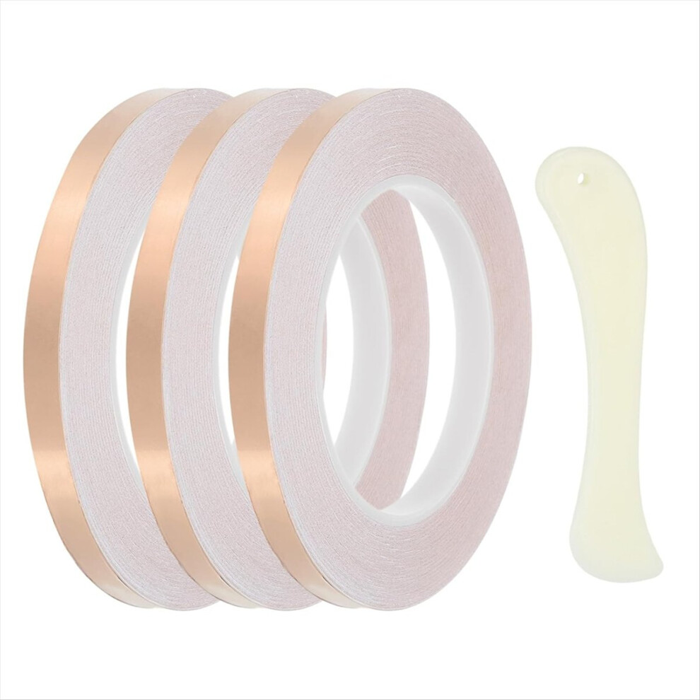 36 Yard 3/8 Inch Copper Foil Tape, 3 Roll Tape Sin 4853967093976