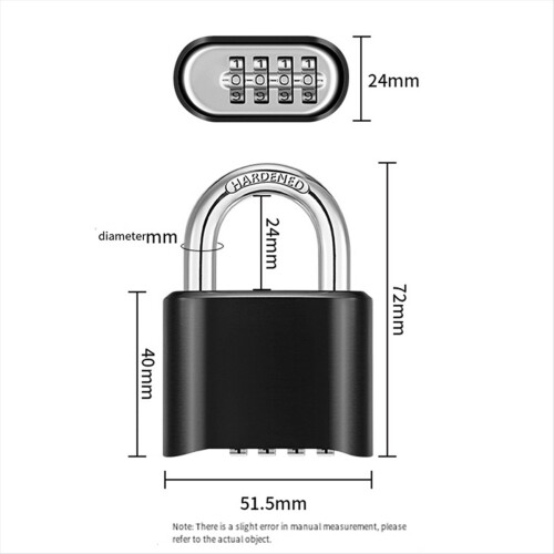 4-Digit Combination Lock Outdoor Padlock Waterproo 1