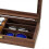 Watch Box Organizer - Brown Tabletop Holder with J 6
