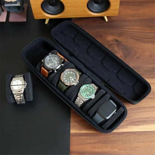 5 Slots Hard Watch Box Storage Organizer Soft Foam 2
