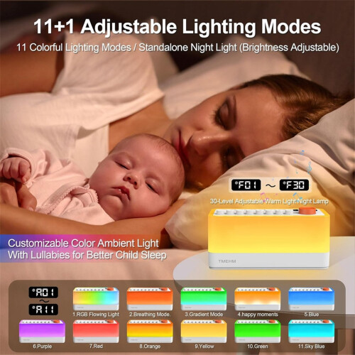 White Noise Sleep Sound Machine with 8 , Portable 2