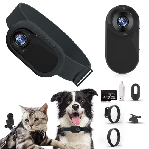 HD 1080P Dog Tracker Collar No WiFi Needed Cat Cam 2