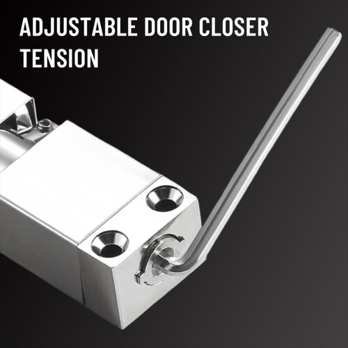 Silver Automatic Door Closer, Adjustable Spring Cl 2