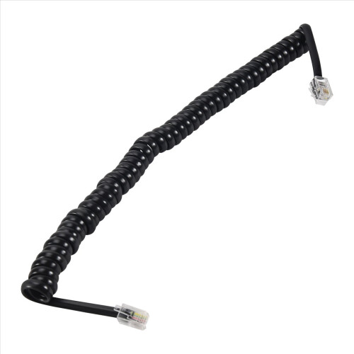 9.3" Black RJ9 Telephone Phone Modem Coil Line Cor