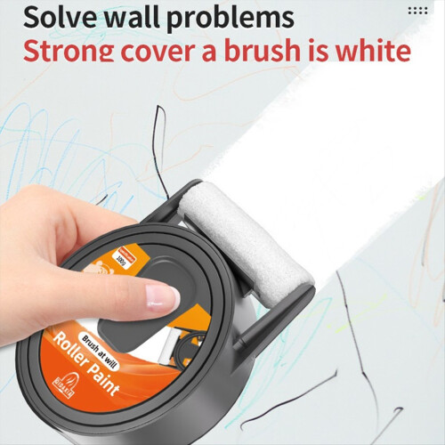 White Paint for Wall, Small Roller Brush Wall Repa 2