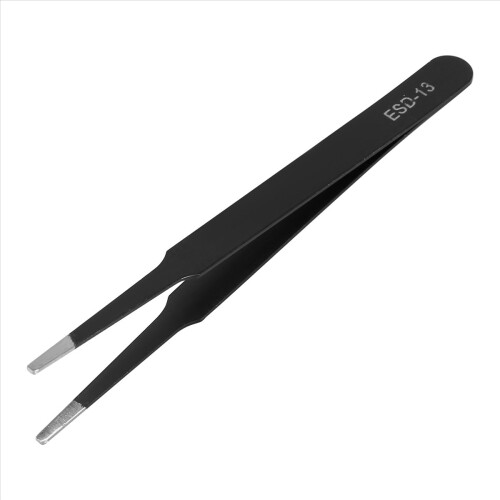 Anti-static Flat Square Tip Stainless Steel Straig 1
