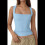 Women'S Square Neck Sleeveless Tank Tops M 3