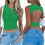 Womens Summer Tank Tops Green L 9