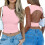 Womens Summer Tank Tops Pink XL 7