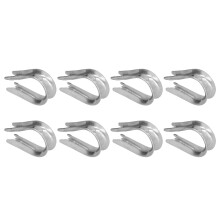 50Pcs Stainless Steel Wire Rope Thimble M5 for Shipbuilding & Industry