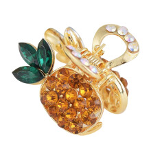Fermagli per capelli a forma di ananas con strass, design elegante con graziosa forma di ananas e decorazione con strass, accessori per capelli con