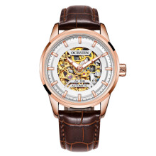 Automatic Mechanical Watch for Men, Featuring Hollowed Out Skeleton Dial and Precision Japanese Movement, High Toughness Scratch Resistant Mineral Gla