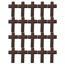 Croix en bois, mini pendentifs de poche, idéales pour la création de bijoux et autres loisirs créatifs. Bois de haute qualité, poli.