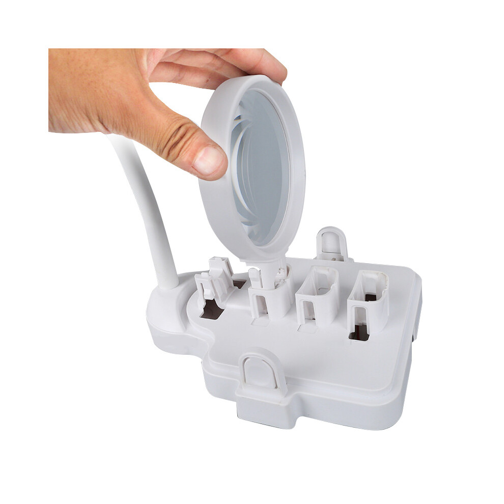 Light Led Magnifying Work Real Glass Magnifier Brightness Stepless Dimming Flexible Gooseneck Hands Free Magnifier With 2-In-1 Design For Seniors And