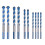 10Pcs Tungsten Carbide Masonry Drill Bit Set for M 1