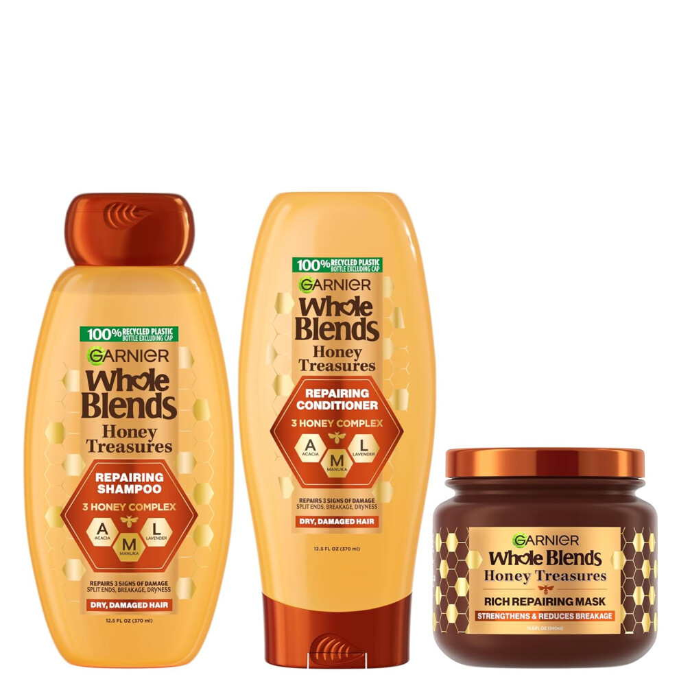 Garnier Whole Blends Shampoo,Conditioner Hair Mask