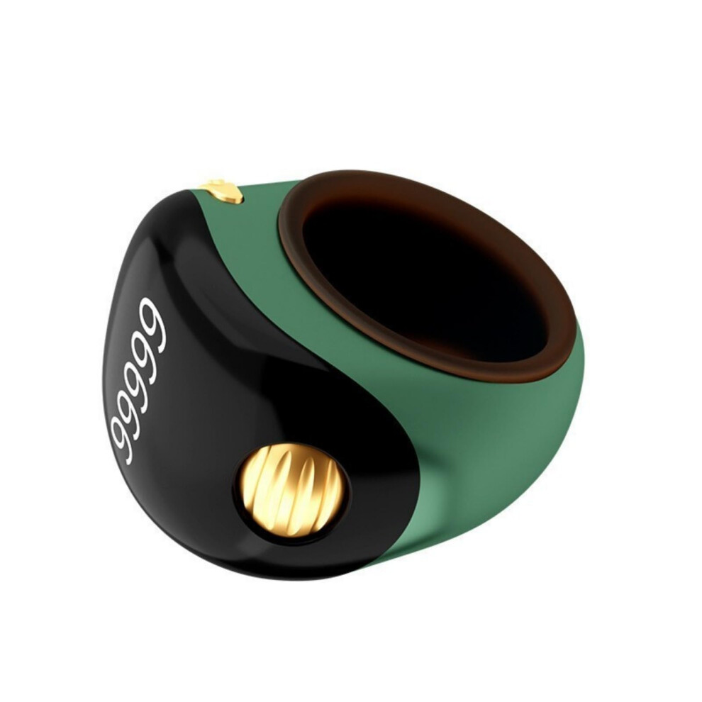 Tasbih Zikr Rings 3Size Adjustable Digital Prayer Counter Ring Green Portable Prayer Device Comfortable Wear