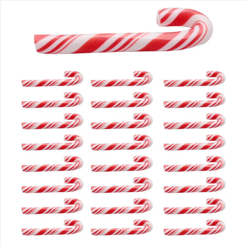 100Pcs Red and White Handmade Christmas Candy Cane 1
