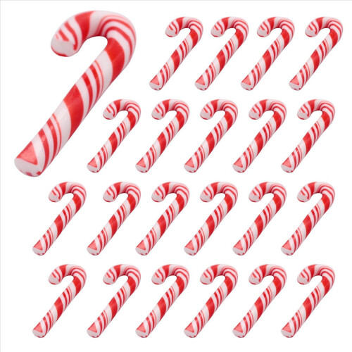 100Pcs Red and White Handmade Christmas Candy Cane 2