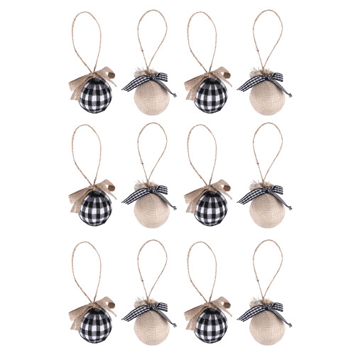 Christmas Tree Ornaments, 12 Pcs 2-1/2 Inches Whit 2