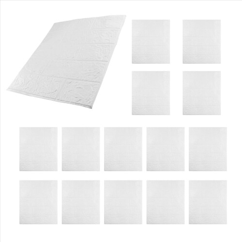 15Pcs Self-Adhesive 3D Brick Sticker DIY Waterproo 1