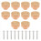 10Pcs Boho Rattan Dresser Knobs, Round Wooden Draw 1