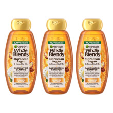 Garnier Whole Blends Shampoo forSilky Shine 3Count