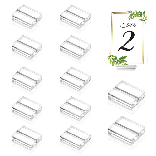 Acrylic Stands Clear Place Card Holders with Card 2