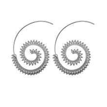 Statement-øredobber for kvinner, lette designer-øreringer med utskjæringsdetaljer, gyldne retro-virvelformede legeringsøreringer i metall med