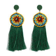 Bijuteria feminina da moda, brincos longos e elegantes com franjas em estilo boho, perfeitos para ocasiões especiais, ótimo presente para mulheres,
