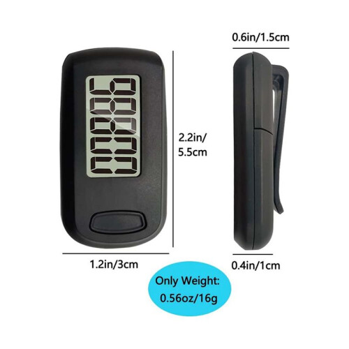 1Pcs Pedometer 3D Step Counter for Walking, Track 1