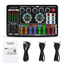 F999 Sound Card Audio Mixer Live Sound Card Voice