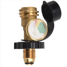 Universal Propane Tank Adapter with Gauge Converts