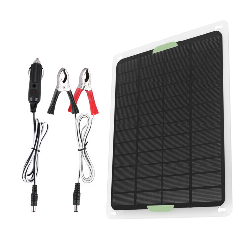 20W Solar Panel 12V/5V USB2.0 Solar Car Charger Ou 2