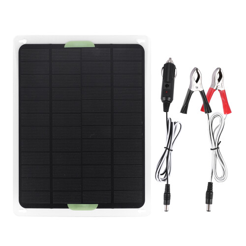 20W Solar Panel 12V/5V USB2.0 Solar Car Charger Ou 1
