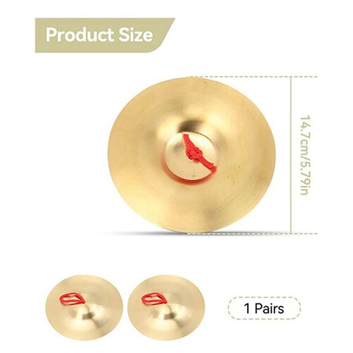 Crash Cymbal, Pack Of 2 Brass Hand Pool Percussion 2