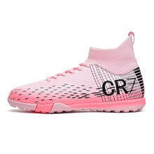 (6555-S-Pink, 44) Professional Football Boots Man Soccer Shoes Adult's Society Football Cleat Ultralight Training Soccer Sneakers Outdoor 2025 Hot
