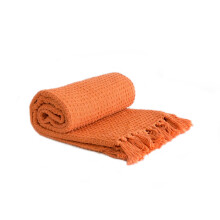 Emma Barclay Honeycomb Throw 50 x 60 Burnt Orange, 100% Cotton, 50x60