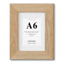 Fabian Clarke London A6 Modern Oak Wooden Picture Photo Frame with Wh