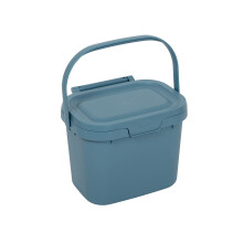 Addis Everyday Kitchen Food Waste Compost Caddy Bin, 4.5 Litre, Air Bl