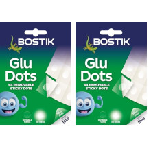 Bostik Glu Dots – Removable, Double Sided Clear Glue Dots, For Instant