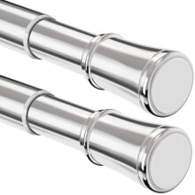 2PCS Extendable Shower Curtain Tension Rods Adjustable Curtain Poles T