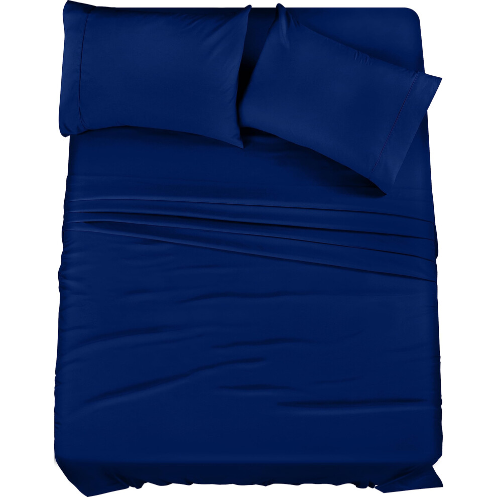 New Utopia Bedding King Bed Sheets Set - 4 Piece Bedding - Brushed Microfi